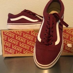 Maroon or burgundy vans